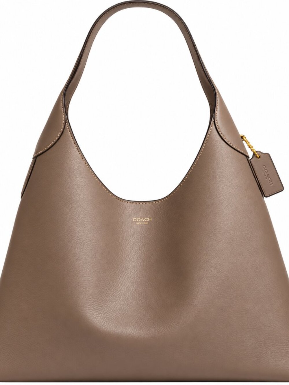 NWT Coach Brooklyn Shoulder Bag 39 Dark Stone Leather